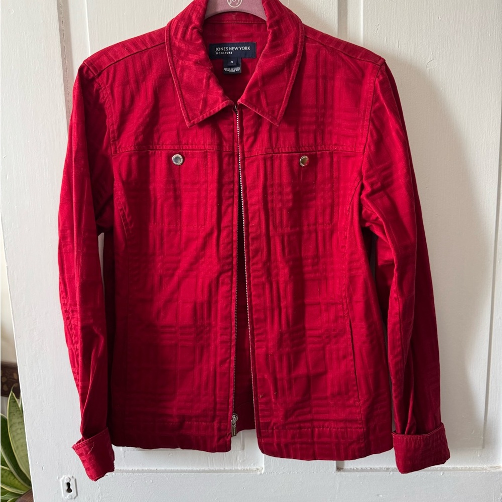 Jones New York Vibrant Red Signature Jacket
